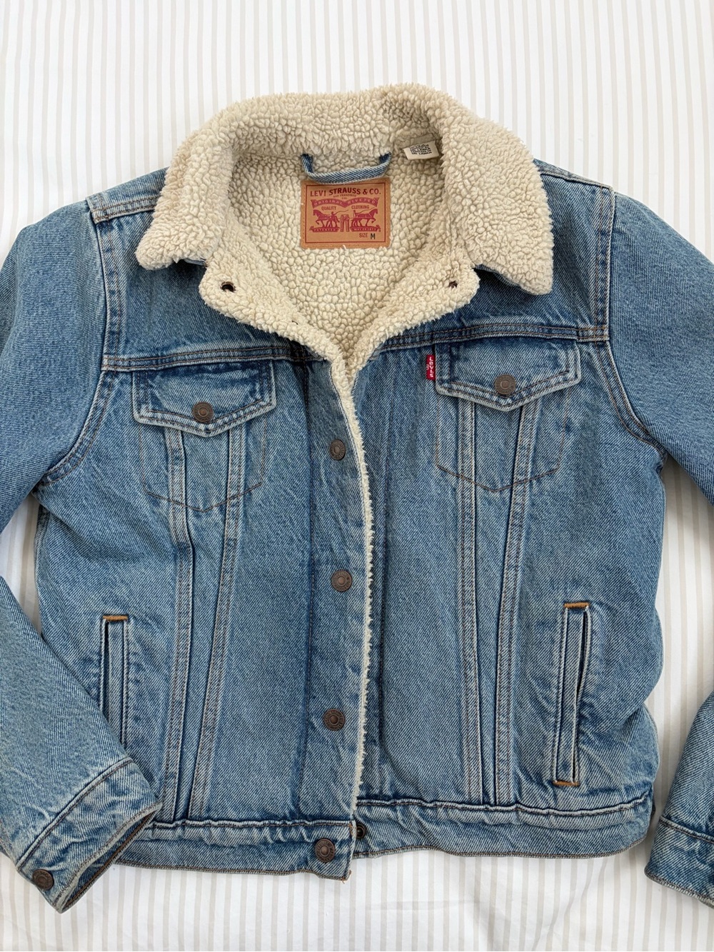 Levi's Original Sherpa Denim Jacket Size M